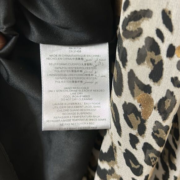 BCBG Generation leopard cheetah print babydoll dress(Size Large) - Picture 7 of 8